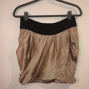 Haute Hippie satin ruched miniskirt, worn once